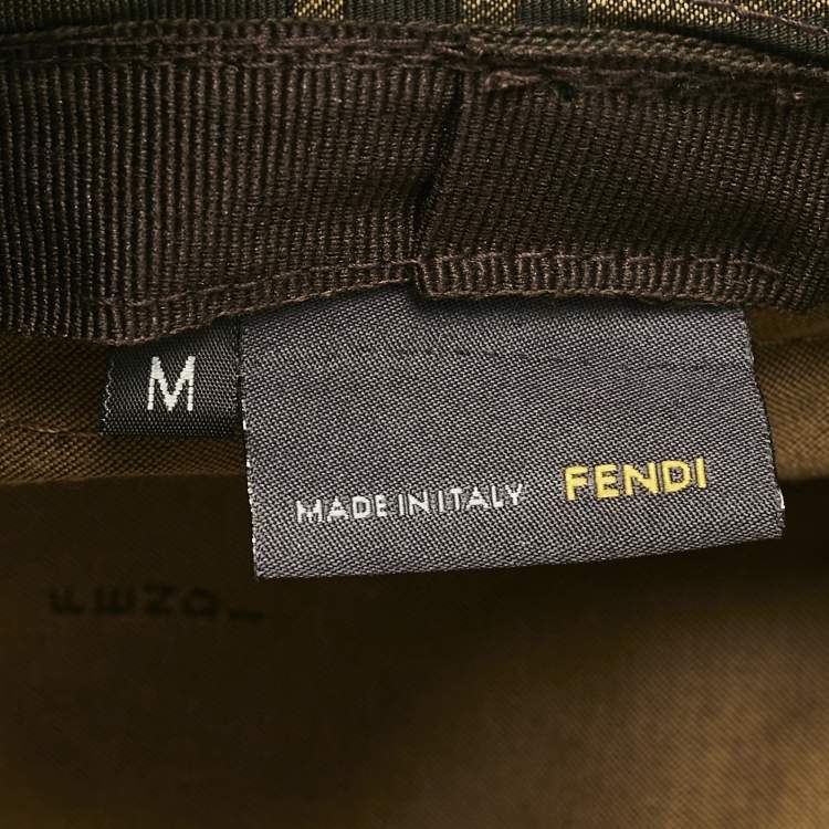 Pre Owned Fendi Brown Zucca Canvas Bucket Hat M