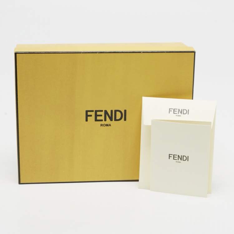 Pre Owned Fendi Blue Print Silk Rappy Bandeau Scarf