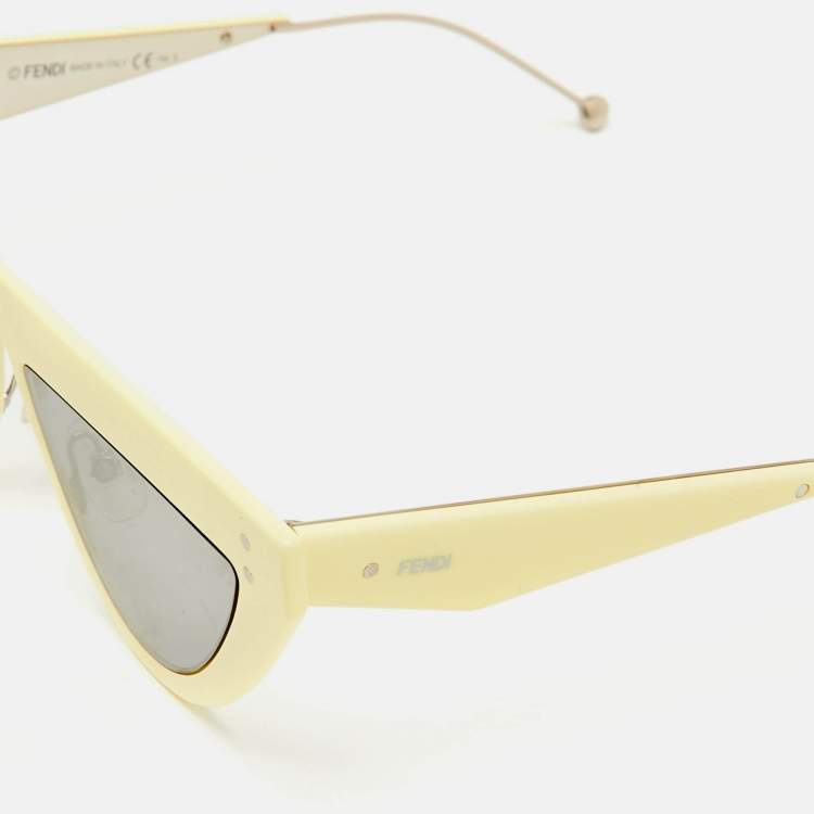 Pre Owned Fendi Yellow Black FF 0371/S Defender Sunglasses