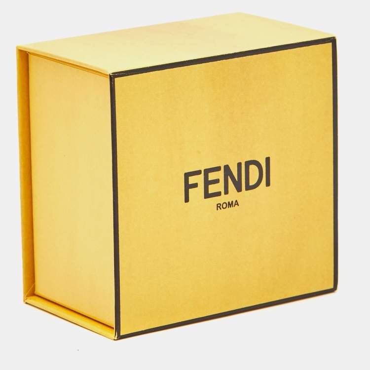 Pre Owned Fendi F is Fendi Crystals Gold Tone Bracelet