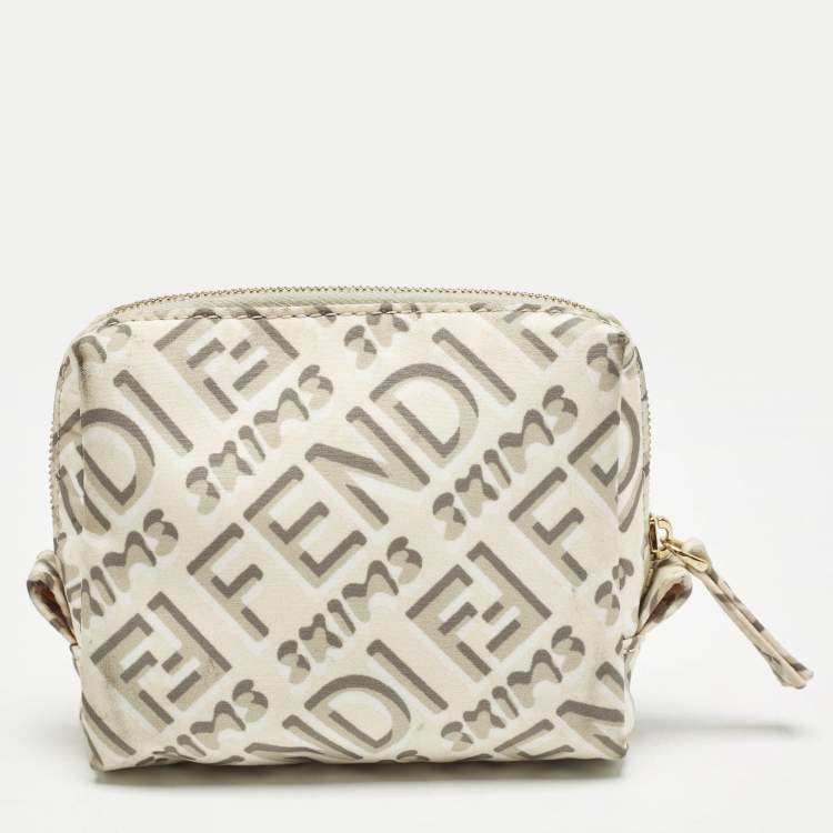 Pre Owned Fendi x SKIMS Multicolor Nylon XS Trapezoid Beauty Pouch 