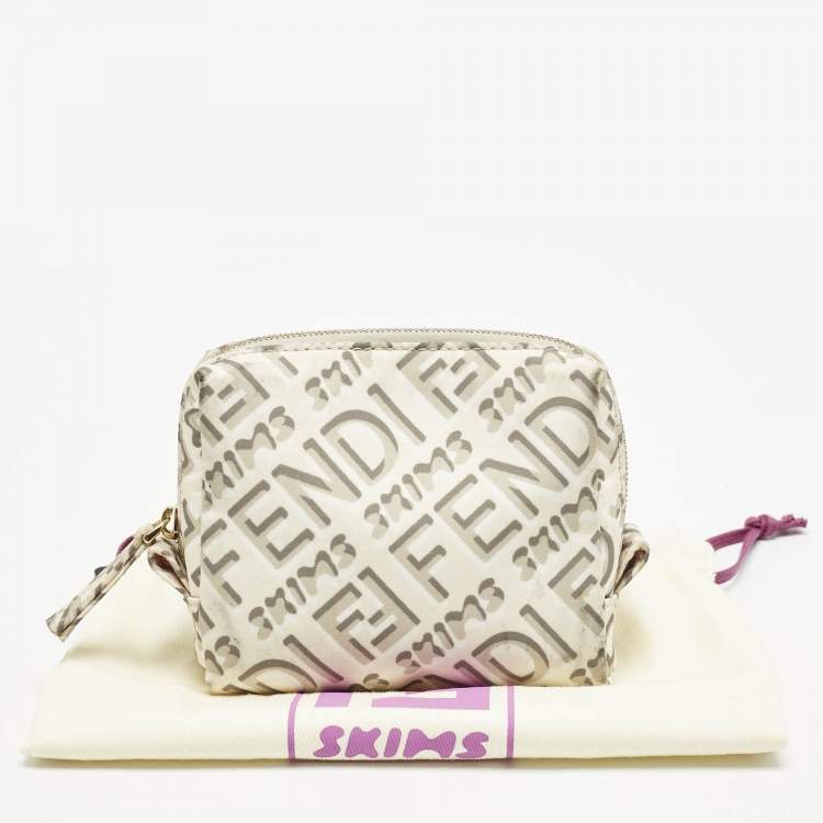 Pre Owned Fendi x SKIMS Multicolor Nylon XS Trapezoid Beauty Pouch 