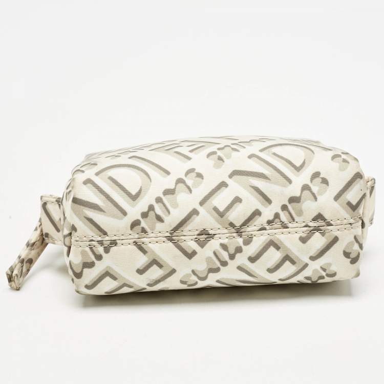 Pre Owned Fendi x SKIMS Multicolor Nylon XS Trapezoid Beauty Pouch 