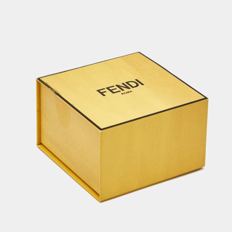 Pre Owned Fendi Baguette Enamel Gold Tone Bracelet M