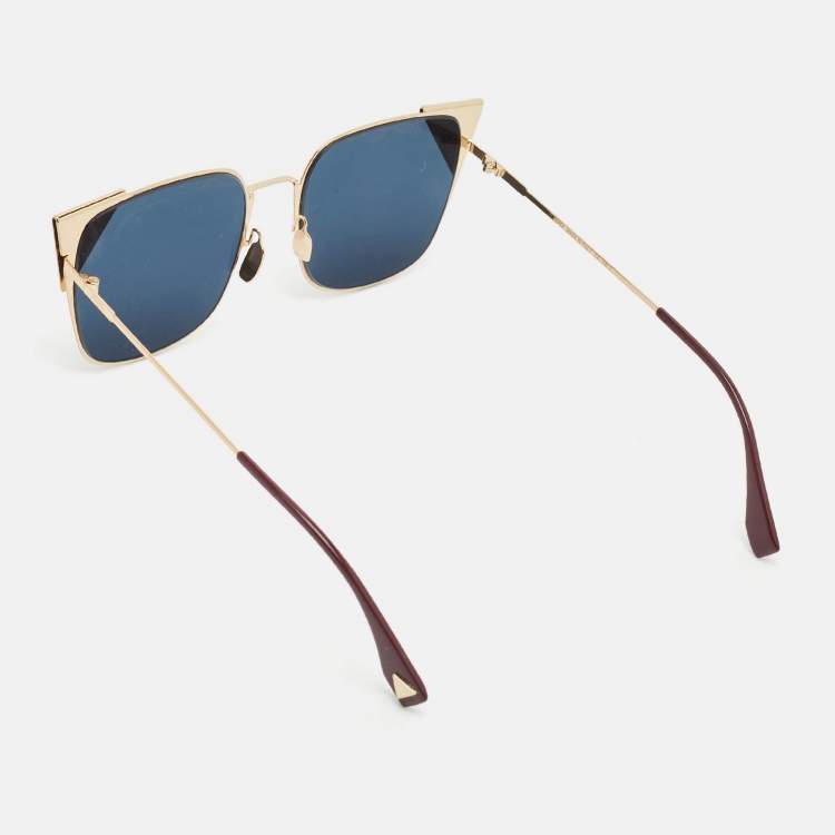 Pre Owned Fendi Blue FF0191/S Cat Eye Sunglasses