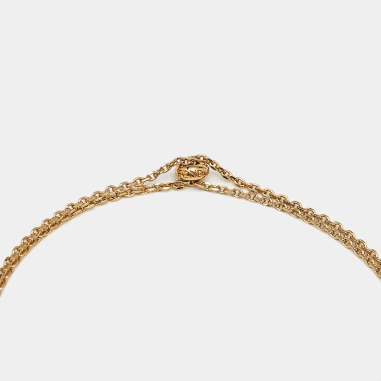 Pre Owned Fendi x Chaos Gold Tone Metal iPhone Case