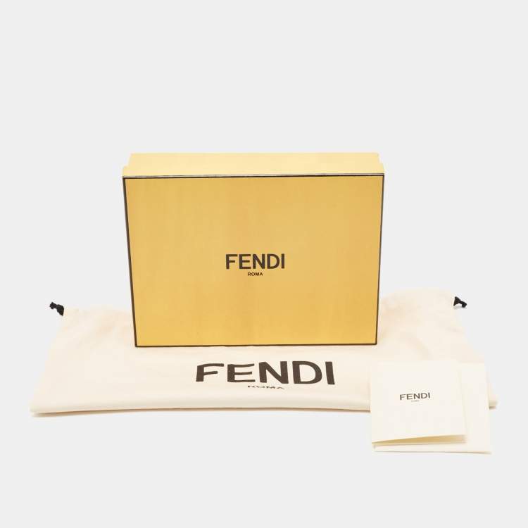 Pre Owned Fendi Pink Abstract Print Silk Scarf