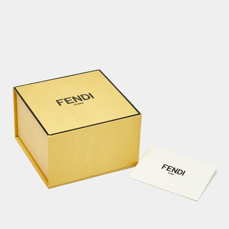 Pre Owned Fendi FF Aclyric Gold Tone bracelet M