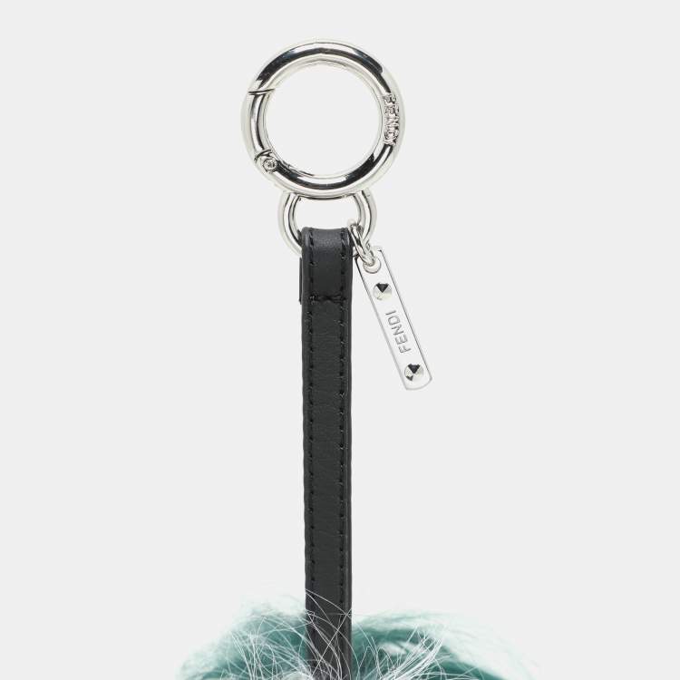 Pre Owned Fendi Multicolor Mink & Fox Fur Karlito Bag Charm