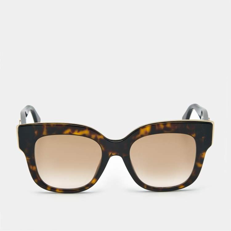 Pre Owned Fendi Tortoise Brown Brown FF 0359/S F is Fendi Square Sunglasses