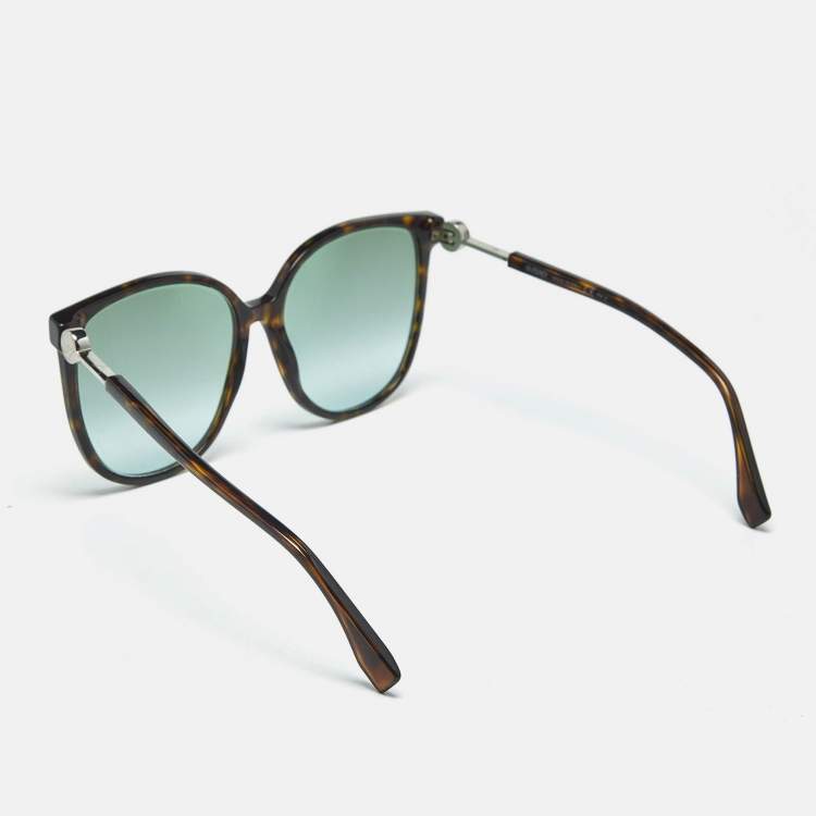 Pre Owned Fendi Tortoise Brown Gradient FF 0374/S Cat Eye Sunglasses