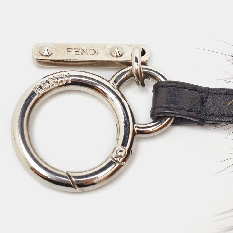 Pre Owned Fendi Multicolor Fox Mink Rabbit Fur Flamingo Kooky Monster Bug Bag Charm