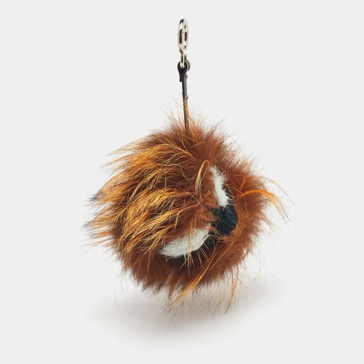 Pre Owned Fendi Multicolor Fox Mink Rabbit Fur Flamingo Kooky Monster Bug Bag Charm