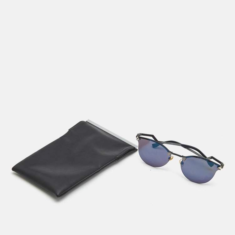 Pre Owned Fendi Black FF0040/S Embellished Cat Eye Sunglasses
