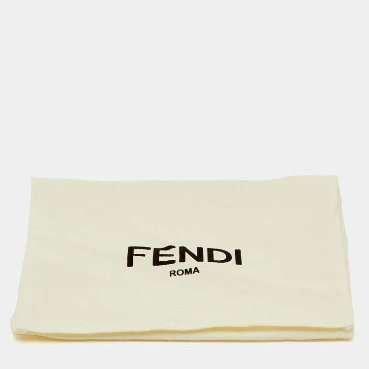 Pre Owned Fendi Cream Cotton & Linen Stole 