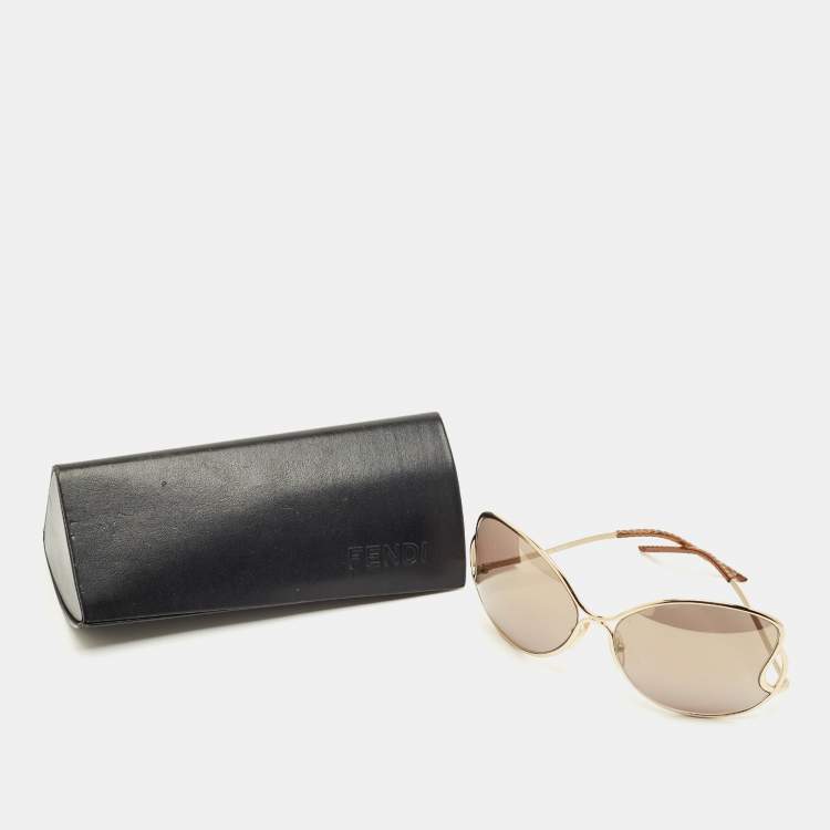 Pre Owned Fendi Brown Gradient FS5178 Butterfly Sunglasses
