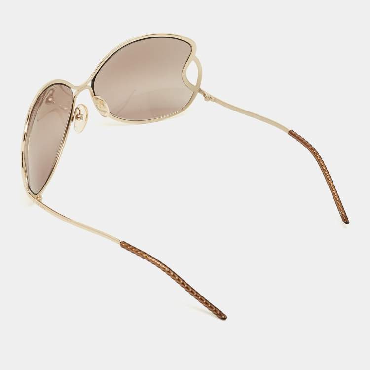 Pre Owned Fendi Brown Gradient FS5178 Butterfly Sunglasses