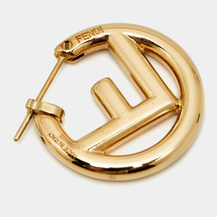Pre Owned Fendi F is Fendi Gold Tone Earrings