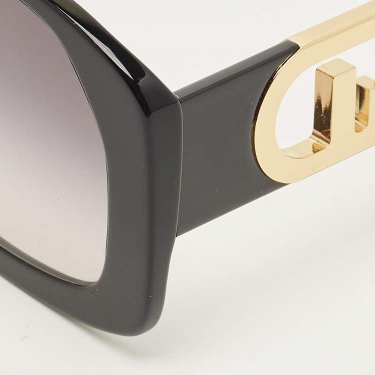 Pre Owned Fendi Black Gradient FE40048U Geometric Sunglasses