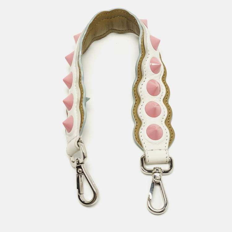 Pre Owned Fendi Studded Bag Shoulder Strap Multicolor Leather