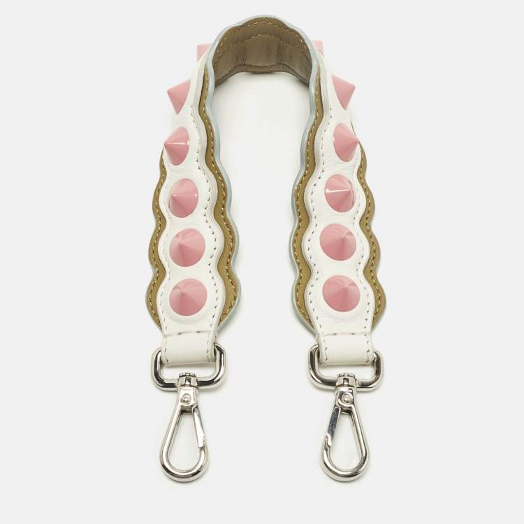 Pre Owned Fendi Studded Bag Shoulder Strap Multicolor Leather