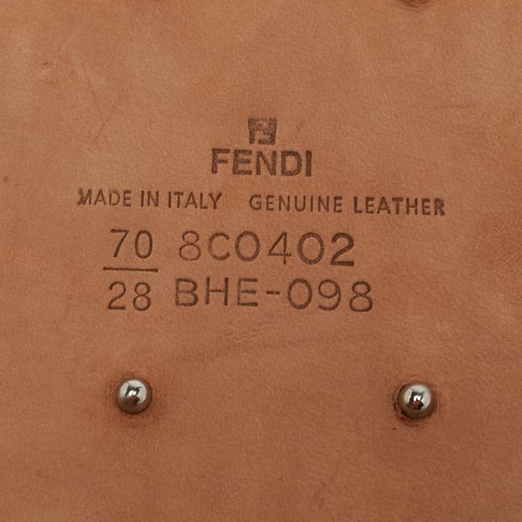 Pre Owned Fendi Waist Wide Belt Black Elastic and Leather