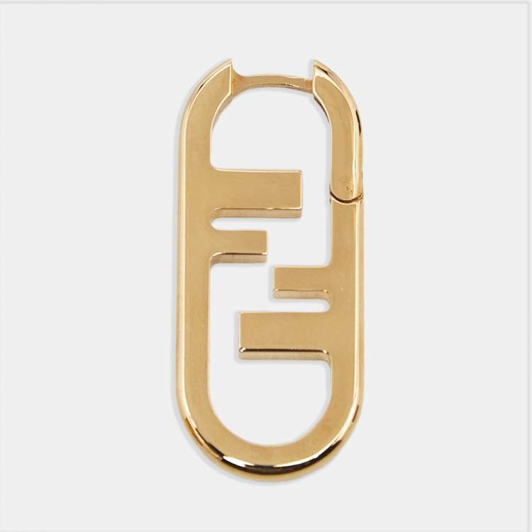 Pre Owned Fendi O'Lock Gold Tone Single Earring