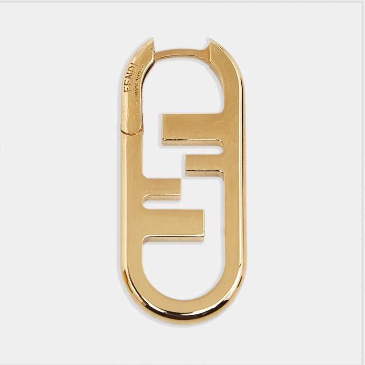 Pre Owned Fendi O'Lock Gold Tone Single Earring