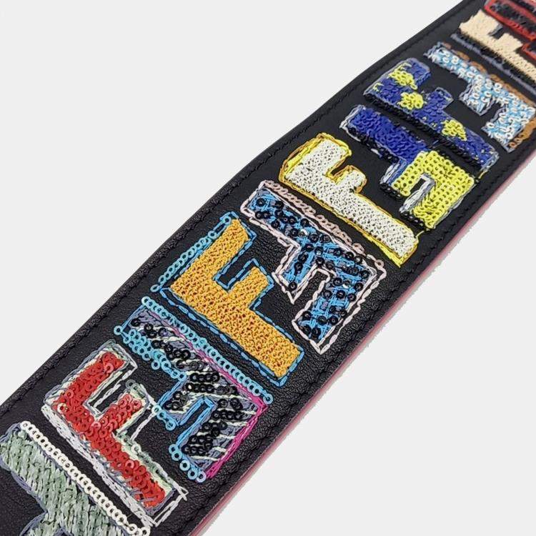 Pre Owned Fendi Canvas Leather Multicolor Strap You