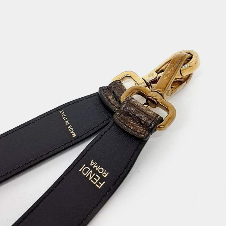 Pre Owned Fendi Brown Canvas Leather Strap You