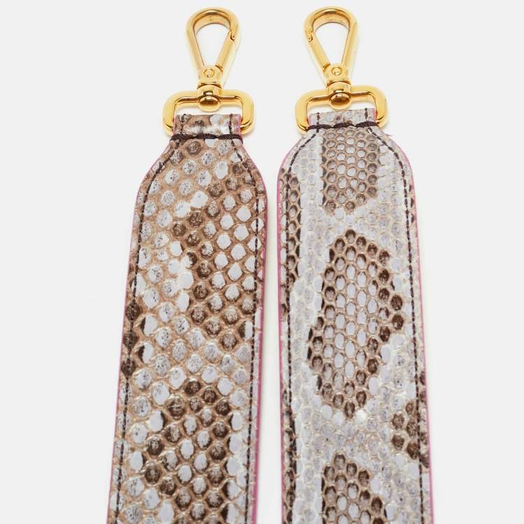 Pre Owned Fendi Strap You Shoulder Bag Strap Multicolor Python