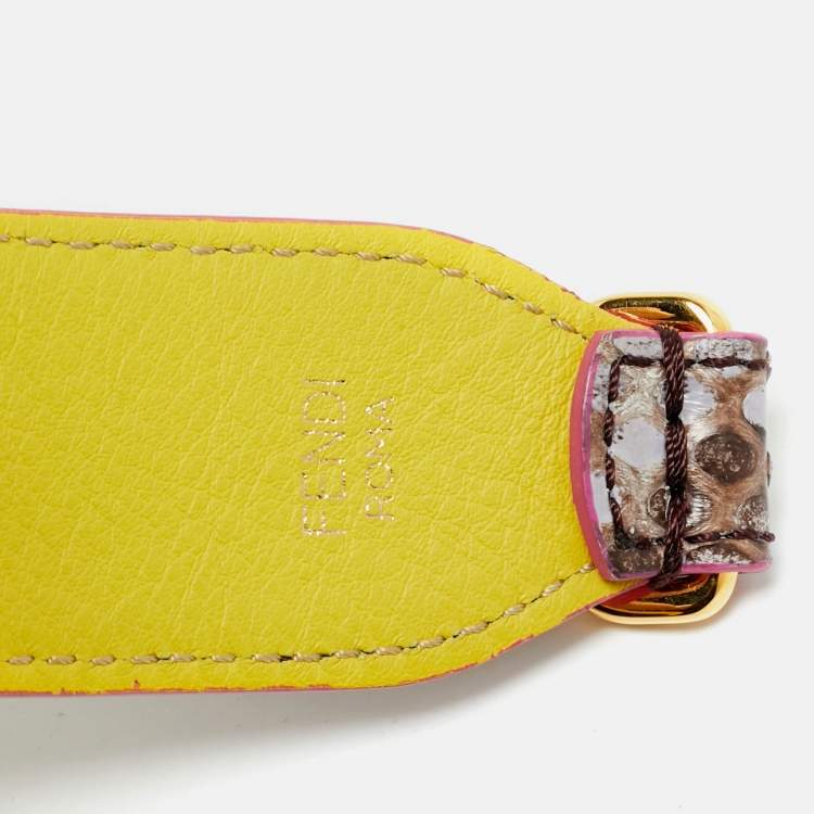 Pre Owned Fendi Strap You Shoulder Bag Strap Multicolor Python