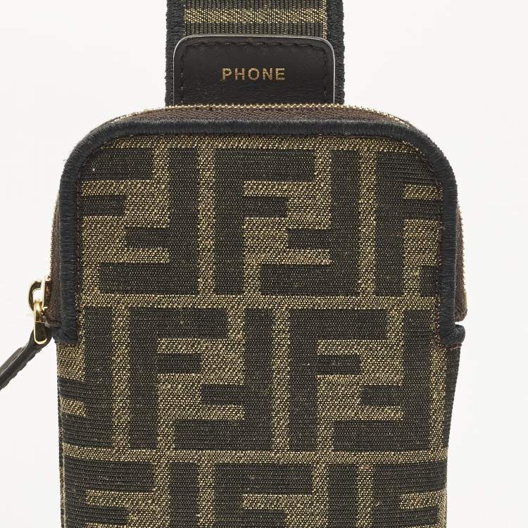 Pre Owned Fendi Strap You with Phone Pouch Bag Shoulder Strap Tobacco Zucca Canvas