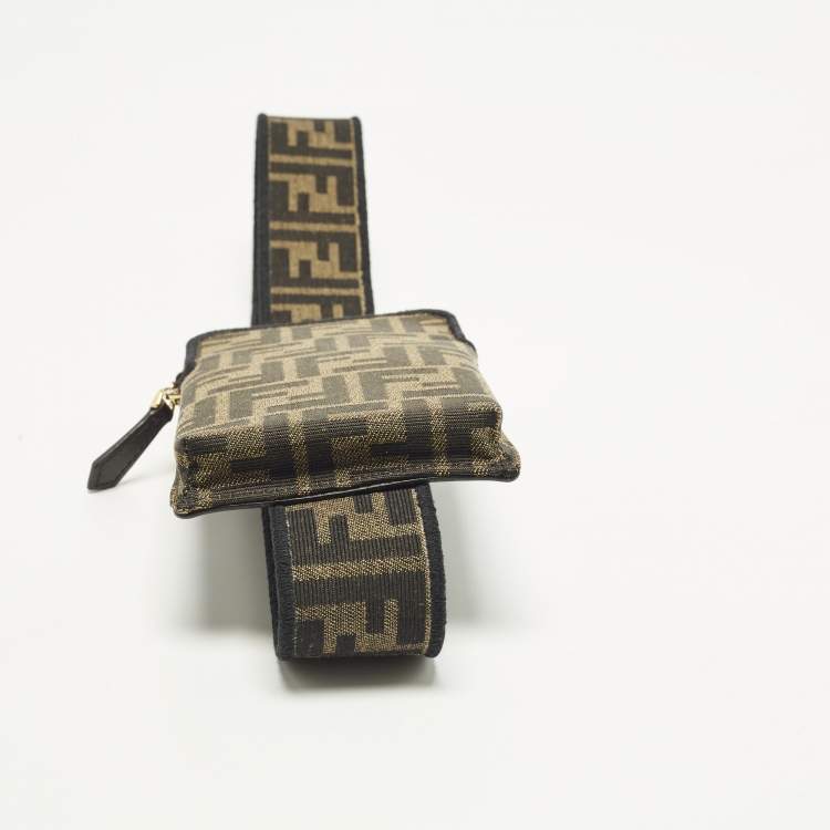 Pre Owned Fendi Strap You with Phone Pouch Bag Shoulder Strap Tobacco Zucca Canvas