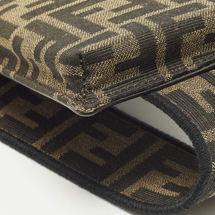 Pre Owned Fendi Strap You with Phone Pouch Bag Shoulder Strap Tobacco Zucca Canvas