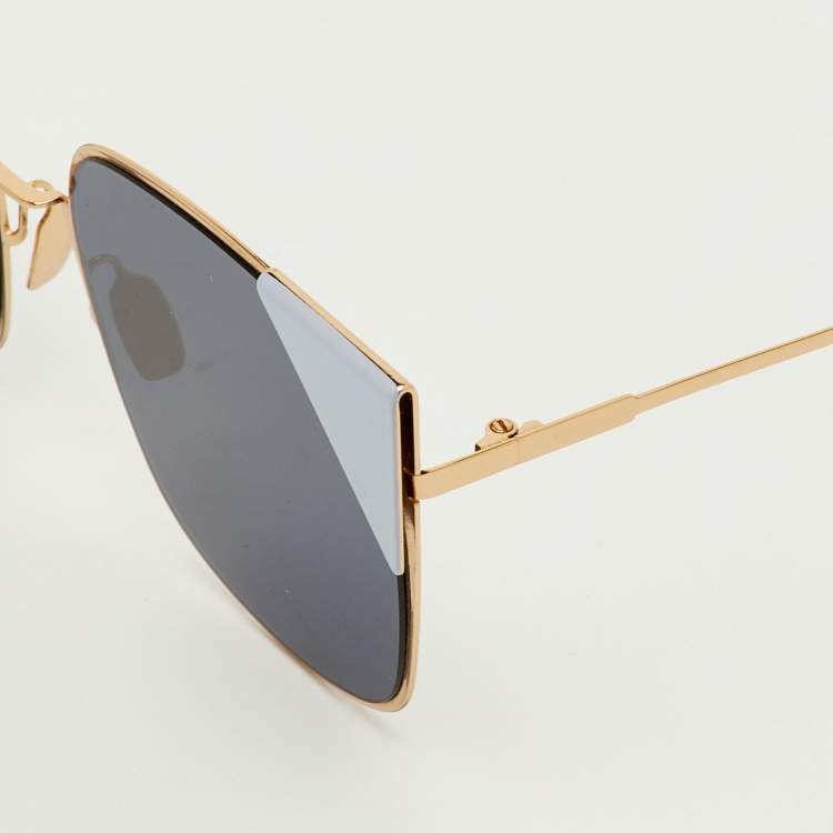 مملوكة مسبقًا Fendi Blue/Gold Tone FF0191S Cat Eye Sunglasses