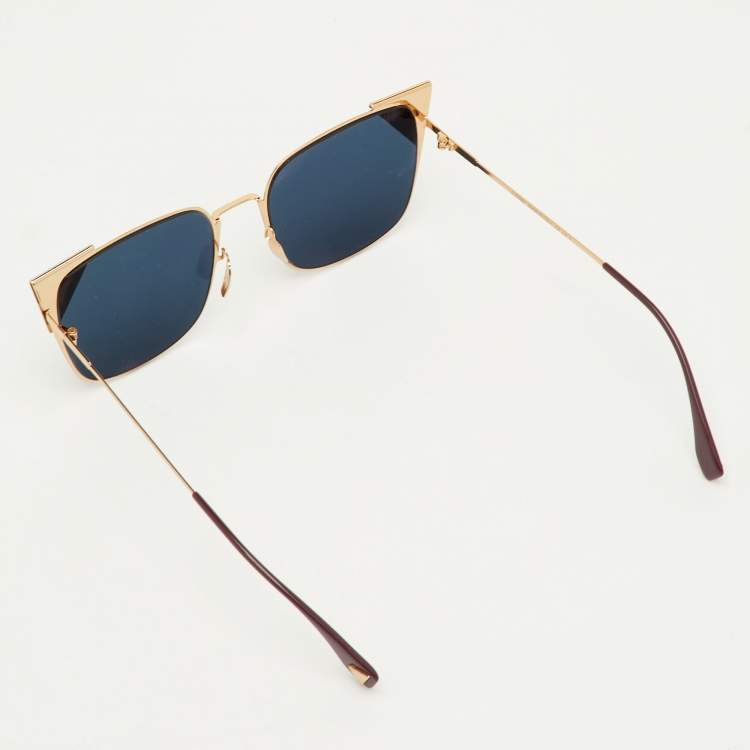 مملوكة مسبقًا Fendi Blue/Gold Tone FF0191S Cat Eye Sunglasses