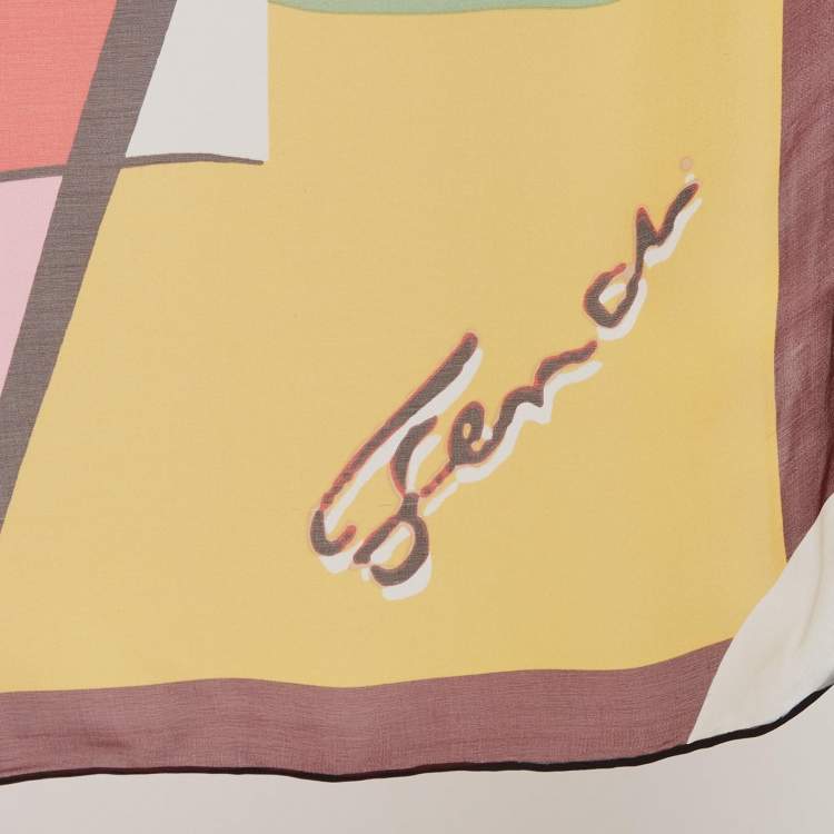 Pre Owned Fendi Multicolor Printed Silk Scarf 