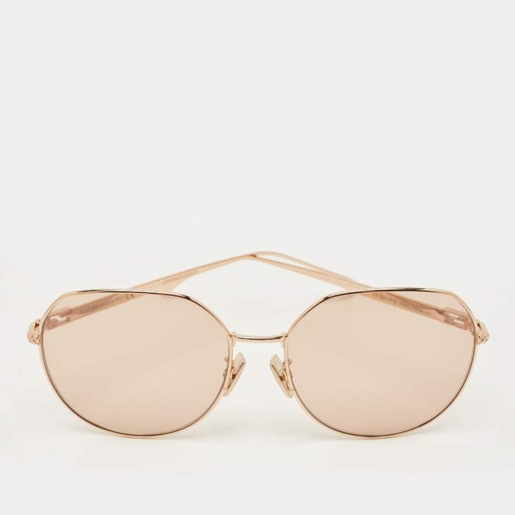 Pre Owned Fendi Peach/Rose Gold FF0451/F/S Oversized Sunglasses