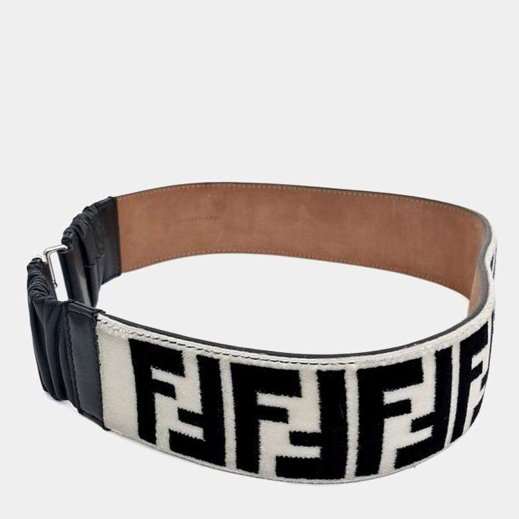 Pre Owned Fendi Black Velvet  belt