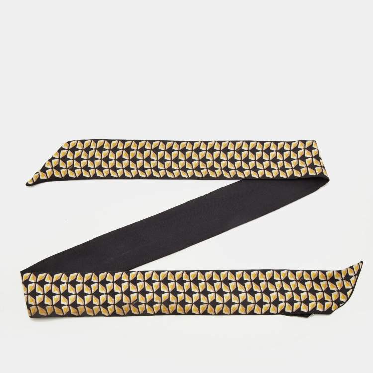 Pre Owned Fendi Multicolor Printed Silk Bandeau Scarf 