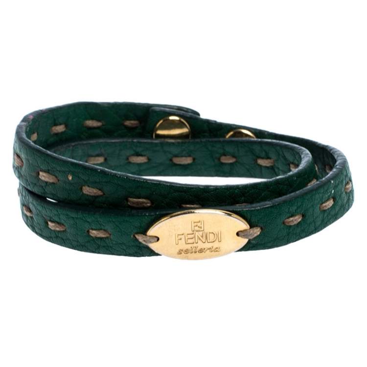 fendi leather bracelet