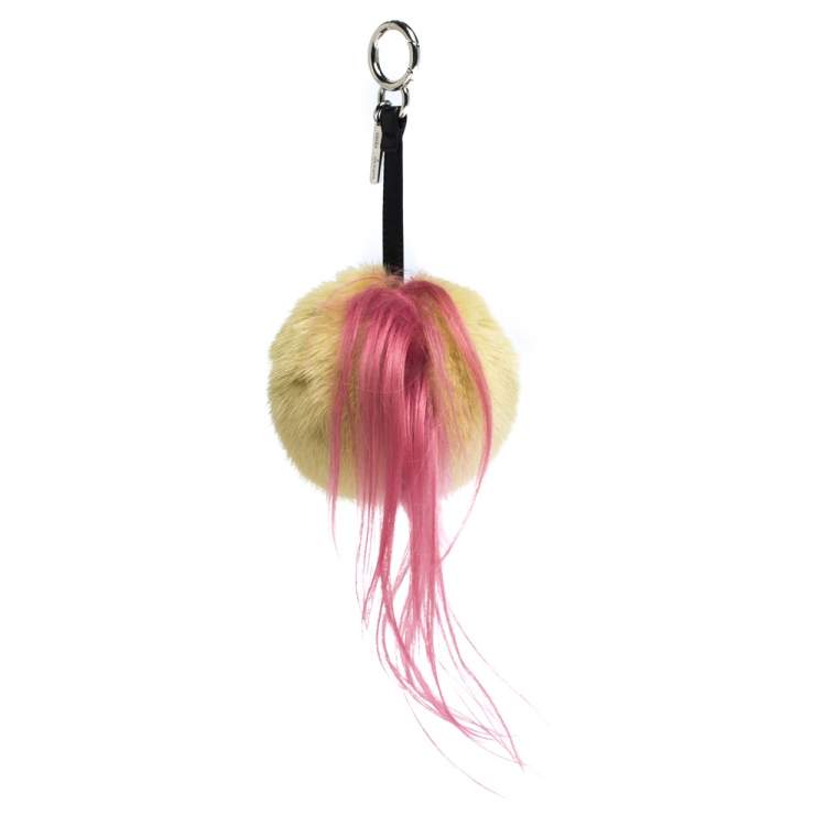 Pre Owned Fendi Multicolor Fur Funky Monster Bug Bag Charm