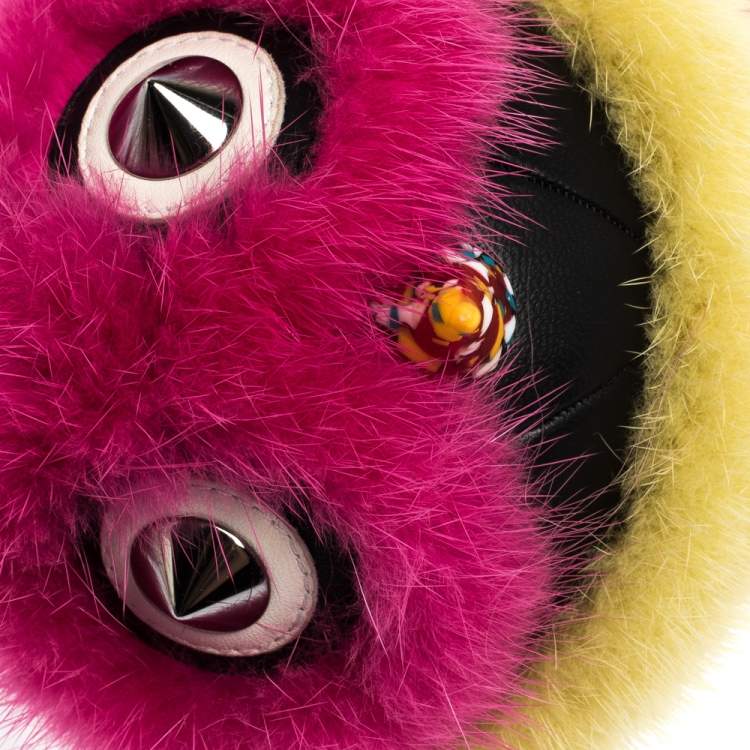 Pre Owned Fendi Multicolor Fur Funky Monster Bug Bag Charm