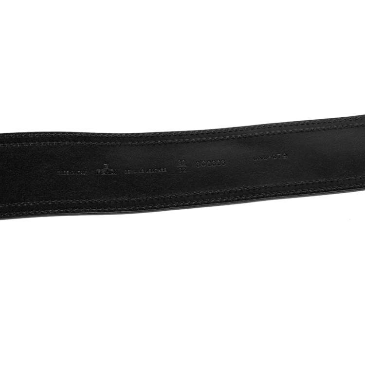 Pre Owned Fendi Black Patent Leather B Buckle Belt 80CM