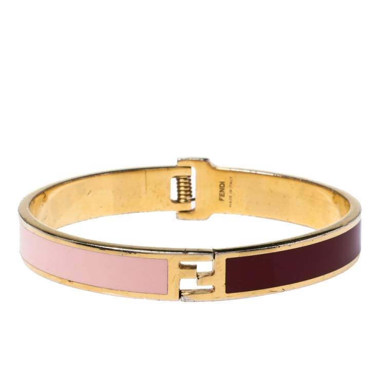 Authenticated Used Fendi F is bracelet rhinestone gold color women's -  Walmart.com