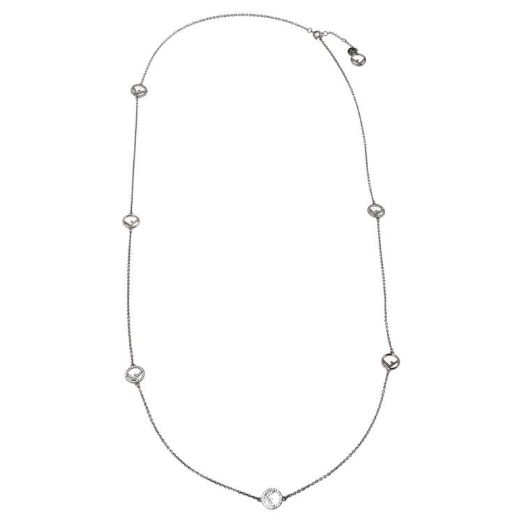 Fendi F is Fendi Silver Tone Crystal Station Necklace Fendi | The ...