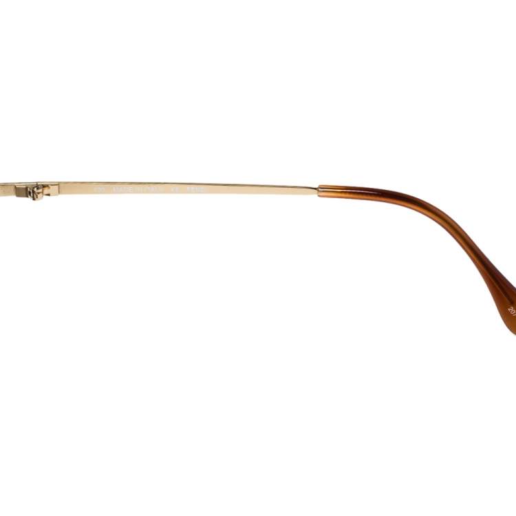 Pre Owned Fendi Gold Tone/ Brown Gradient FS5294 Oversized Sunglasses