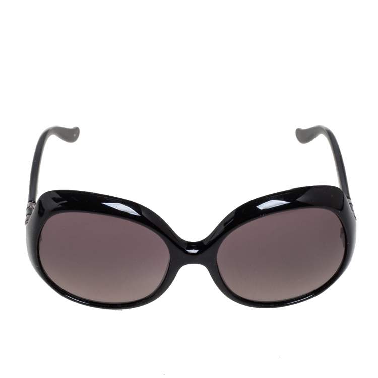Pre Owned Fendi Black/ Grey Gradient FS5143 Oversized Sunglasses