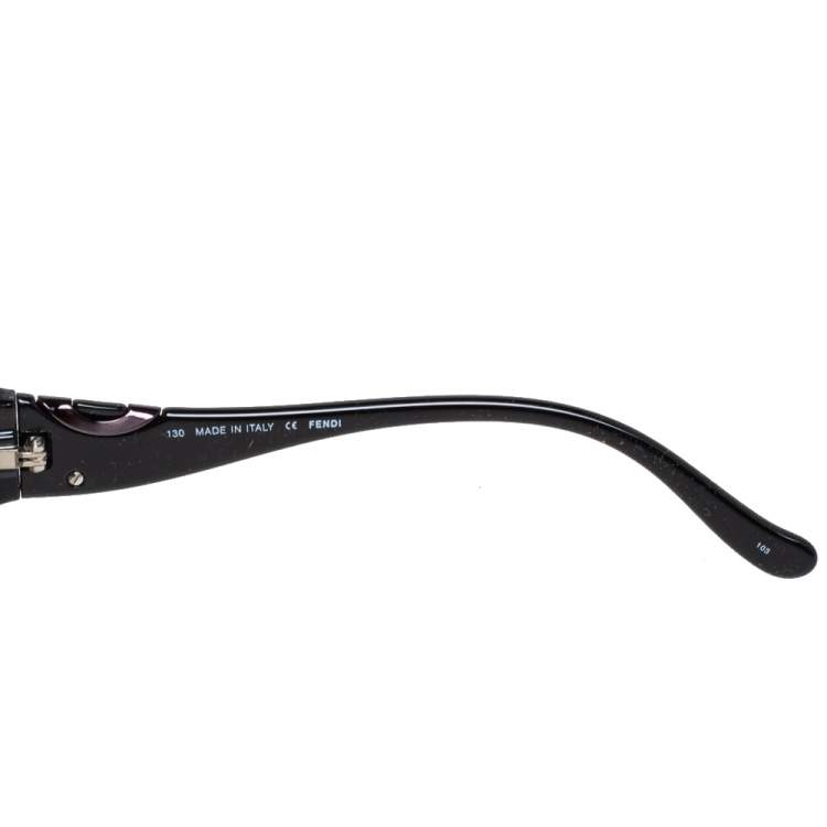 Pre Owned Fendi Black/ Grey Gradient FS5143 Oversized Sunglasses